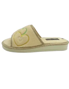 zapatilla de casa de toalla para mujer con suela de piso microporoso 2
