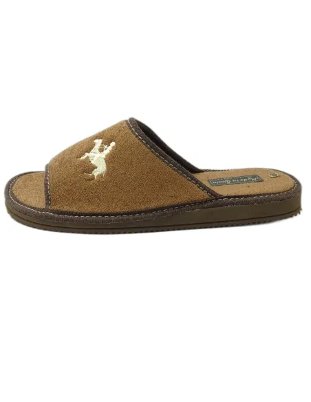 zapatilla de casa de toalla para caballero de suela de eva