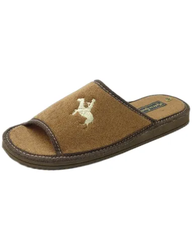 zapatilla de casa de toalla para caballero de suela de eva
