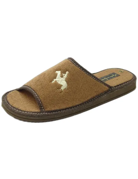 zapatilla de casa de toalla para caballero de suela de eva