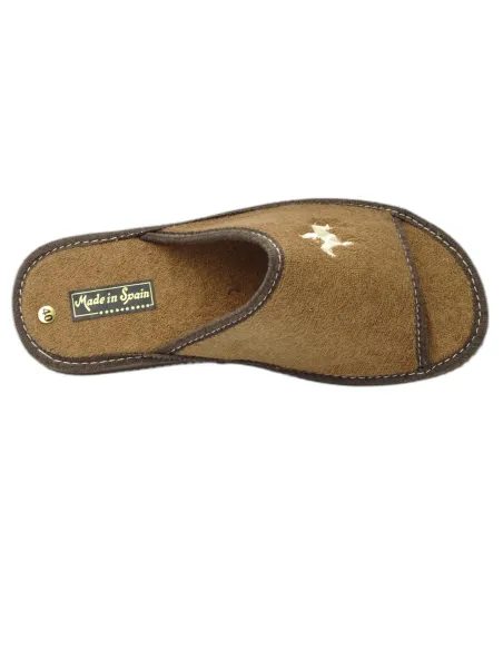 zapatilla de casa de toalla para caballero de suela de eva