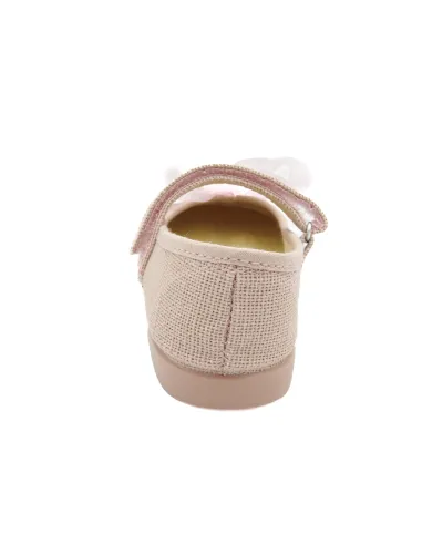 mercedita de lino para nina con un lazo de raso