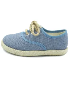 esparteña de niño de lino con la suela de goma para... 2