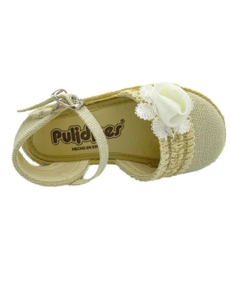 espartena de nina ideal para ceremonia